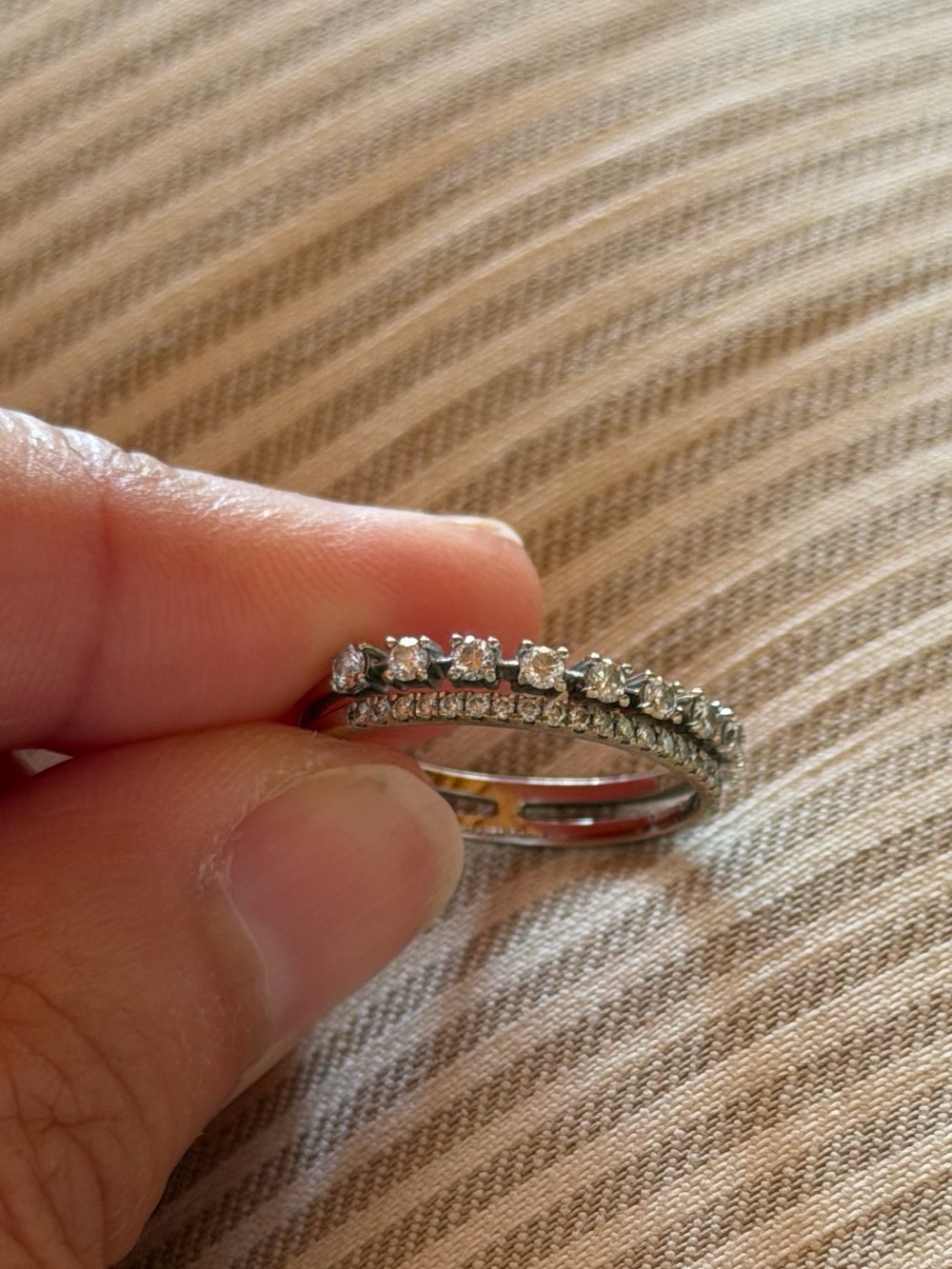Dana Rebecca Designs Double Row Ava Bea Diamond Ring in 14k white gold - Picture 6 of 6